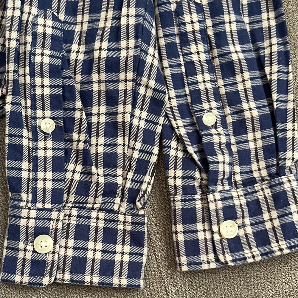 Class Club Blue and White Casual Button Down Shirt - Picture 8 of 8